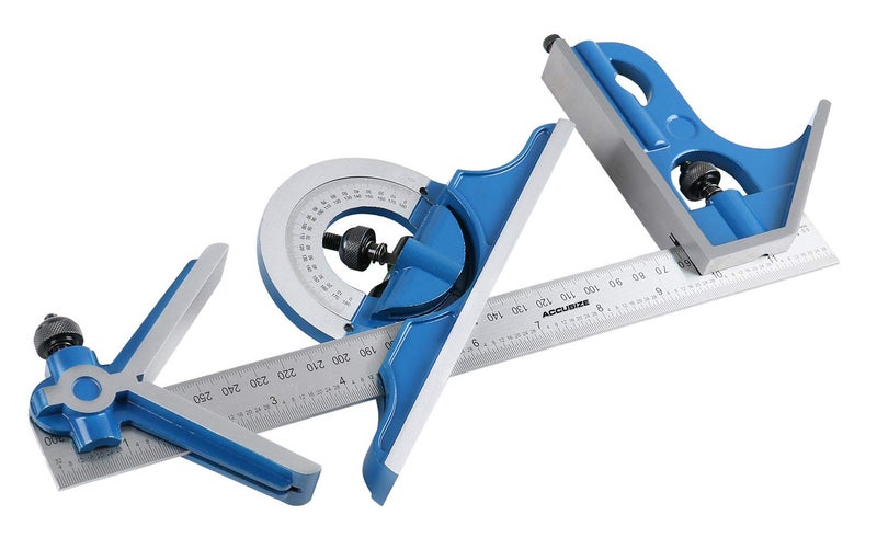 Accusize Industrial Tools Combination Square Set, 12''/300mm, 4 Pcs/Set, 0000-8108 - Image 3